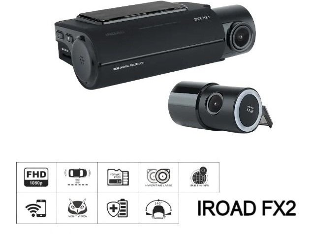 IROAD FX2 2-Ch Full HD/Full HD WiFi Car Camera