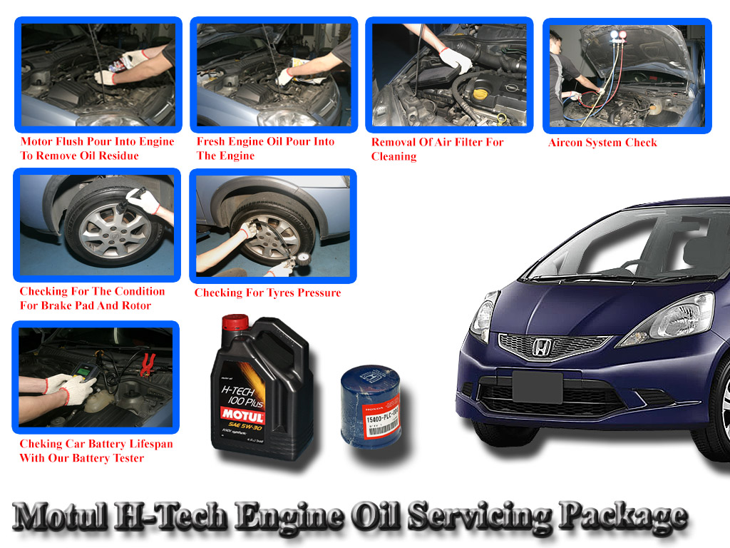 Honda Fit 2008 Motul H-Tech 100 Plus 5W30 Servicing Package