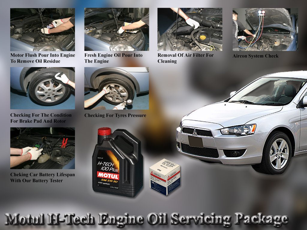 Mitsubishi Lancer EX Motul H-Tech 100 Plus 5W30 Engine Oil Servicing