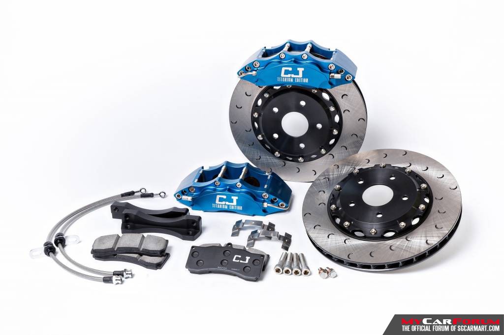 CJ Front Brake Systems (CJ Titanium Edition Super 4-Pot Big Brake Kit)