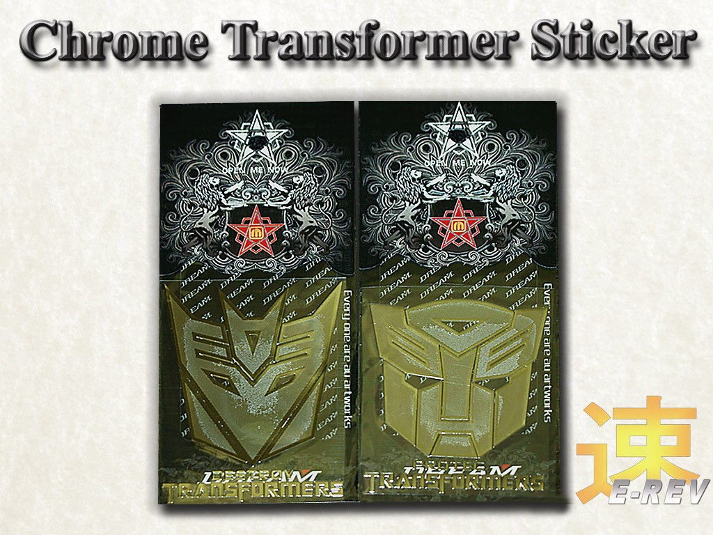 Chrome Transformer Stickers